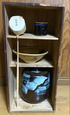 つれづれ棚 茶道具 棚 木製 漆器 木箱 美品 茶棚 お点前 在銘 飾り棚 2025