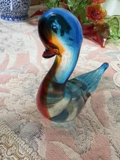 リヴィオ・セグーゾ作ムラーノガラス「ブラックスワン」イタリア1980年代