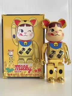 2026年最新】BE@RBRICK 招き猫 ペコちゃん 金運ダブル小判 桃金メッキ