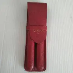 ⭐️モンブラン⭐️ボルドー色⭐️本革製セパレート型ペンポーチ
