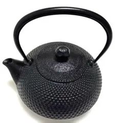 銘入り・南部鉄瓶】伝統工芸・美術鋳物師作・重厚蓋金具付｜茶道具