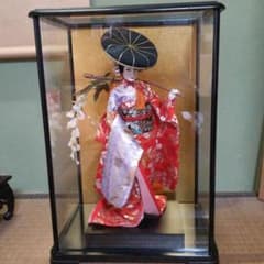 日本人形 藤娘 ガラスケース付き 昭和 アンティーク雑貨 インテリア