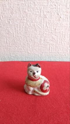 土人形花巻土人形猫招き猫江戸期