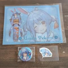 ホロライブおせちがうる•ぐら缶バッジランチョンマットピック