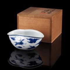 帝室技芸員 三代清風与平作 青磁 向付 5客 共箱｜帝室