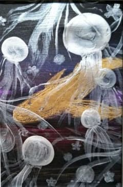 現代美術山本和香子『Etoile Ⅰ』ペーパーにグァッシュ 0603F