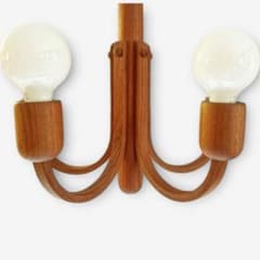 ☆超激レア品☆ Domus ランプ 2灯 チーク材 ドムズ 照明 ライト