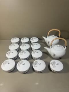 2301 深川製磁茶器セット急須2客湯呑蓋付13客