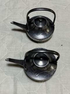 骨董品急須銀色永信堂造