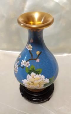 七宝花瓶美品