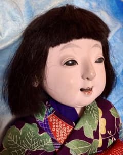 市松人形三つ折れ人形明治期難多し10号 37cm みつおれ人形おまとめ割引