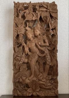 インド古代木彫レリーフ値下げしました