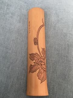 象堂山人刀竹製鮎図茶合則子仙媒茶量煎茶道具とても良い作品