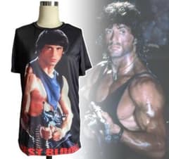 新品 80年代 ビンテージ 映画 ランボーⅢ シルベスター・スタローン 生地