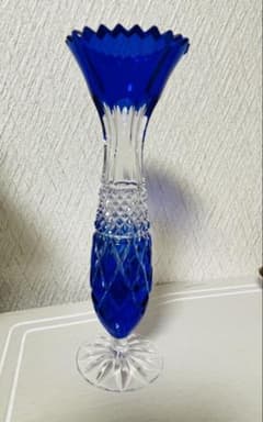 希少Chevalier 切子グラス花瓶KAMAY GRASS カメイグラス