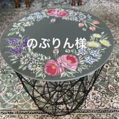 アッセンデルフト 花台 薔薇 トールペイント ミニテーブル 机 大 イエロー