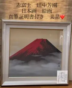 掛け軸 田中芳園 洋上富士 中島清堂 識箱 絹本 希少 軸装 茶道具 掛軸 美品