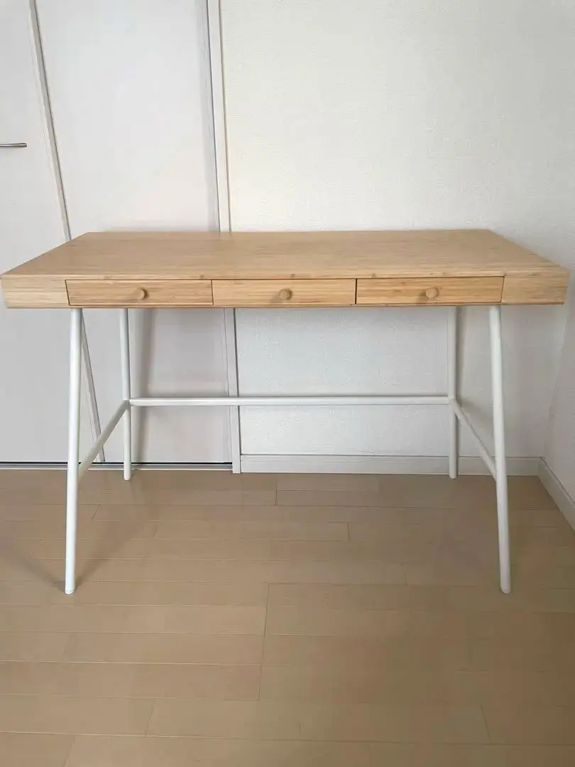 バンブー製 3引き出しテーブル IKEA イケア リルオーセン デスク