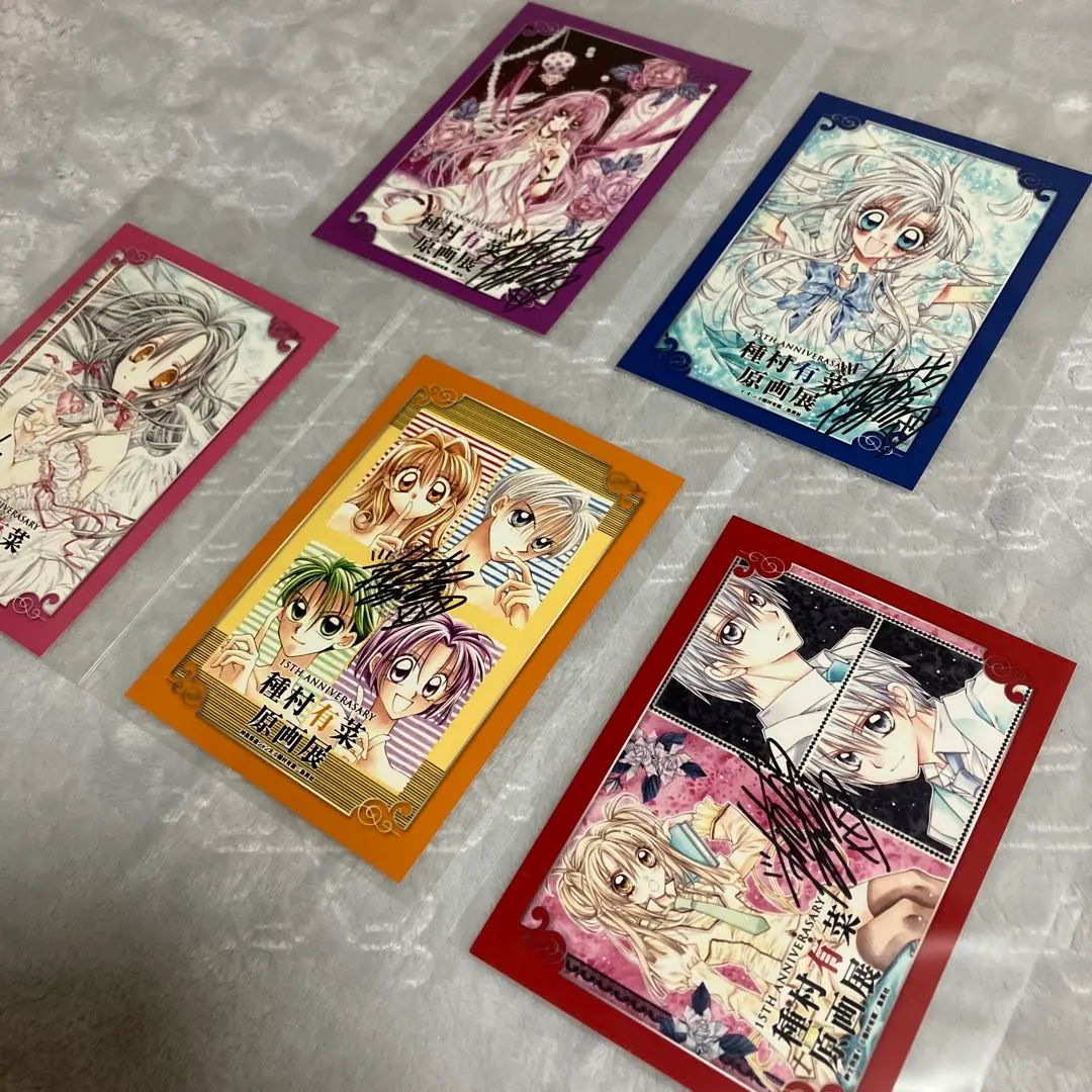 5点[種村有菜]直筆サイン入り色紙4枚,予告状☆まろん・ジャンヌ・満月