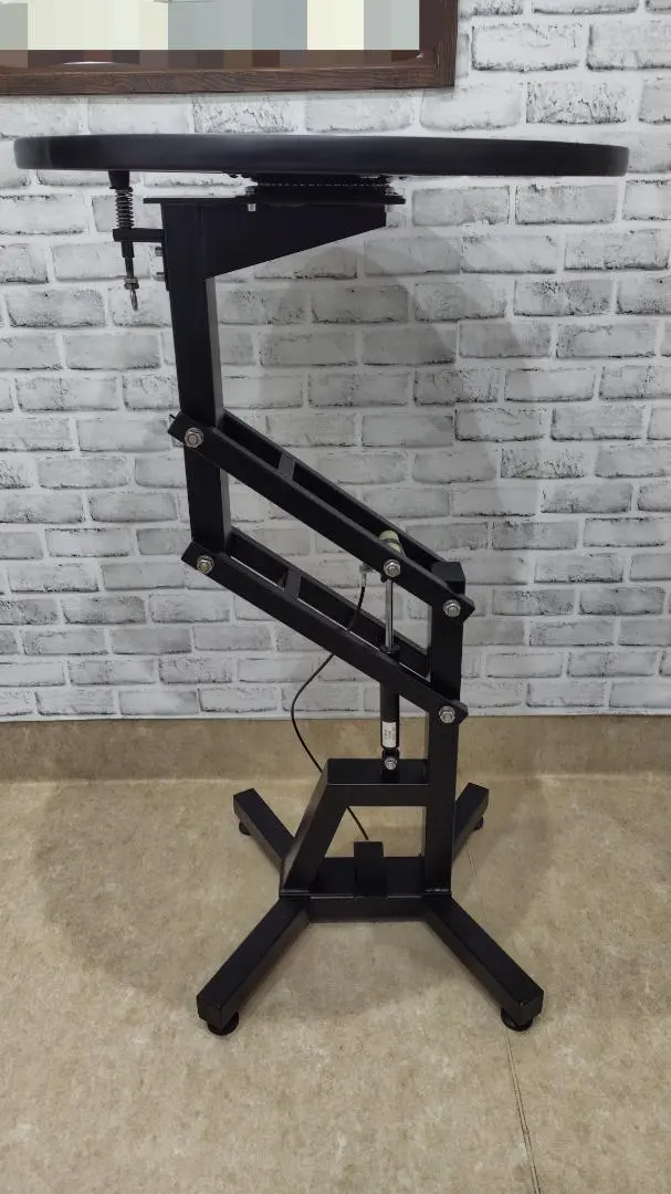 台面直径 HT-4C 油圧式 昇降機能付き トリミングテーブル 70cm 黒