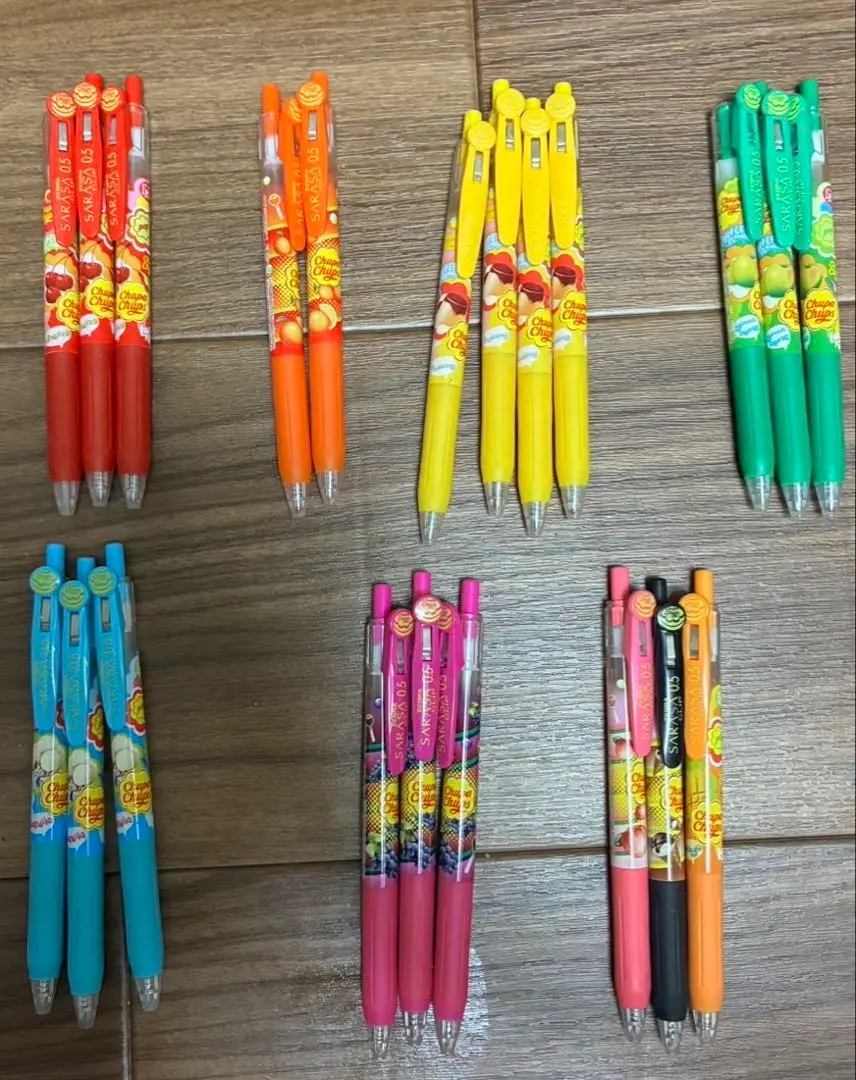 サラサ クリップ×チュッパチャプス ジェルボールペン6本まとめ売り
