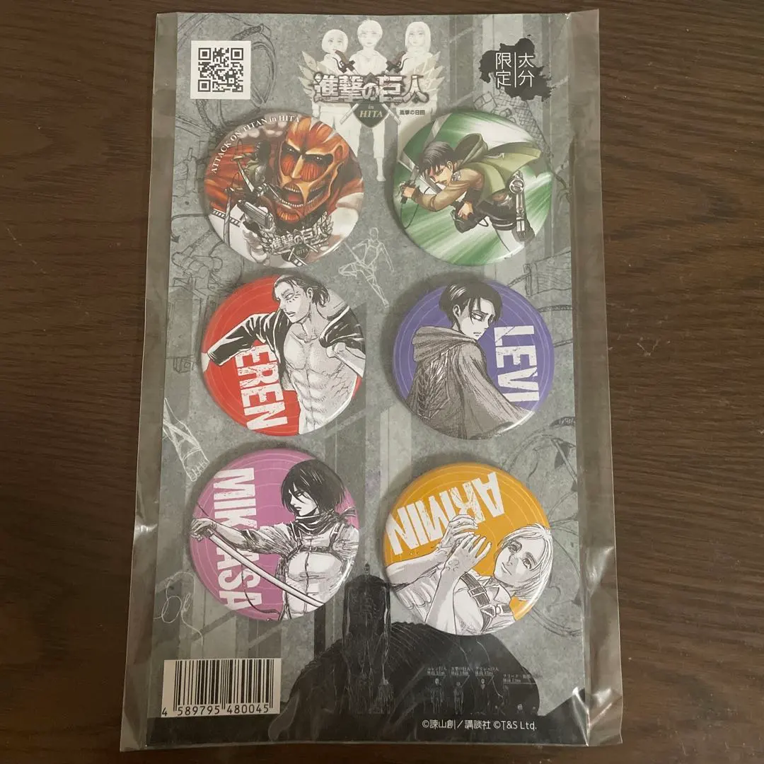 進撃の巨人 日田限定 缶バッジ クリアファイル ワッペン コースター