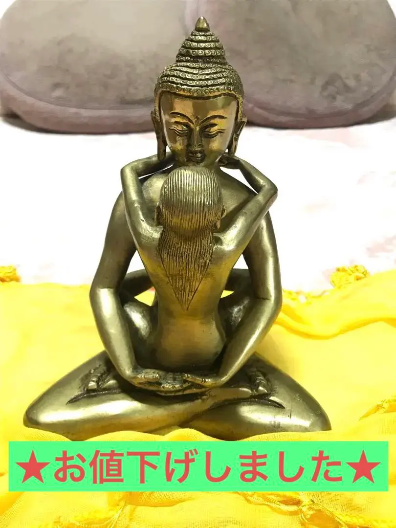 真鍮ヤブユムシャクティ仏像歓喜仏