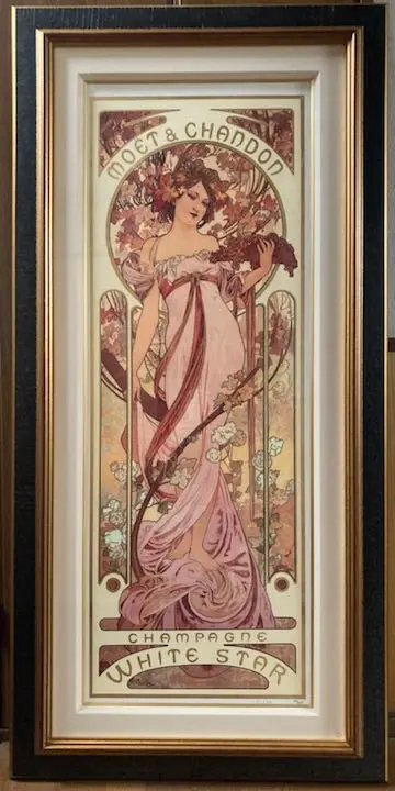 希少・金箔張】アルフォンス・ミュシャ 『モエ・エ・シャンドン