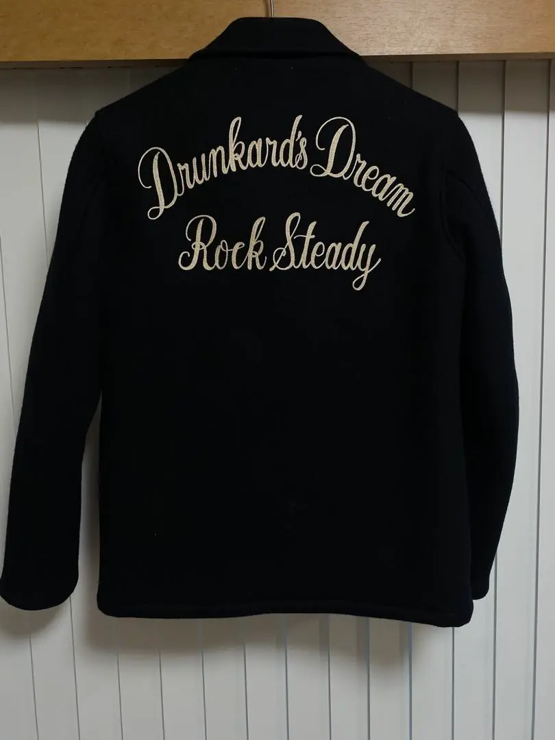 希少 ワコマリア GP ヘビー メルトン アーチ ロゴ 刺繍 ジャケット 黒 M