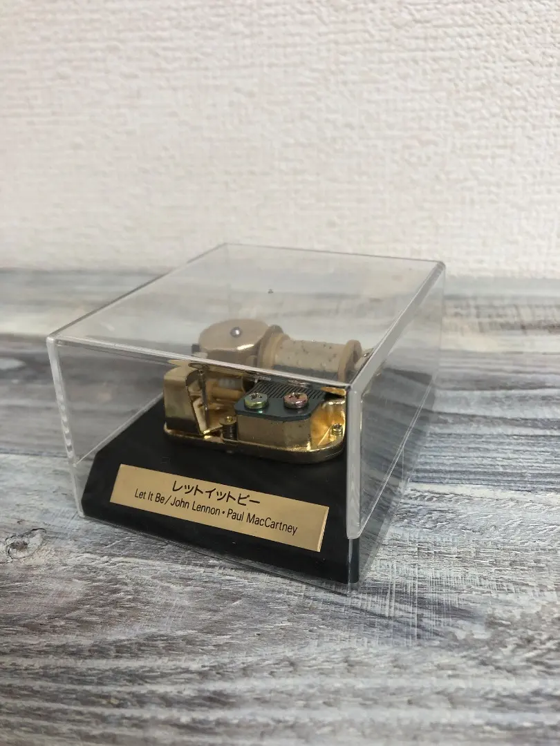 レトロ ミニーマウス 木製 オルゴール レットイットビー Let it be