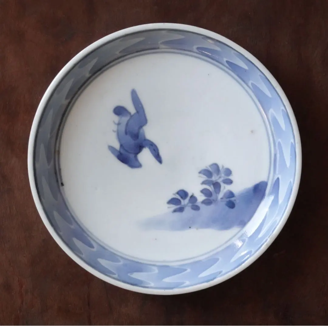 割引ホビー・楽器・アート - 古伊万里 色絵 茄子の図 3寸半皿 手塩皿