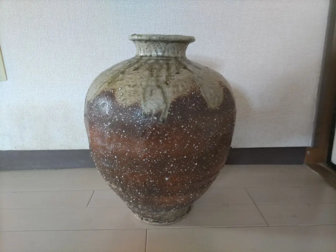 源》《江戸期》古信楽焼 腰白茶壺・信玄壺・四耳茶壺