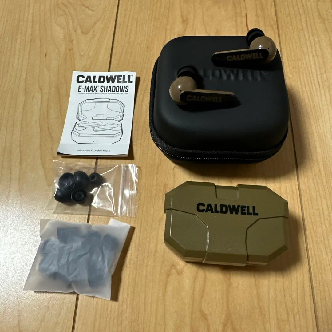 CALDWELL E-MAX SHOTS イヤホン、耳栓 充電ケース付き