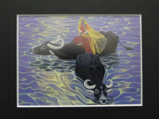 杉山寧、【晶】、希少な画集より、新品高級額装付、状態良好