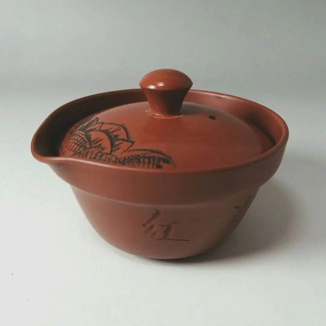 中国中国宣興銘紫砂朱泥宝瓶急須茶壷VR8282