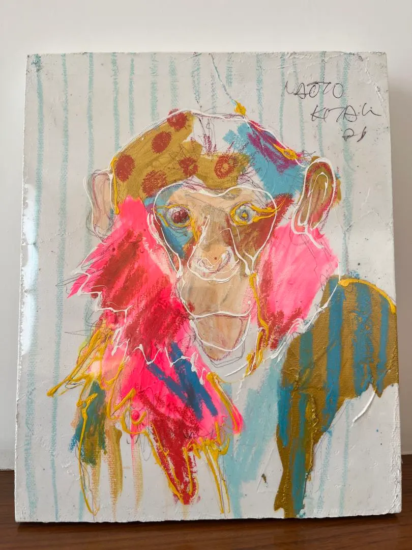 原画 肉筆】北村直登 5649 「振れやしない無償の愛 オウム」 SMサイズ