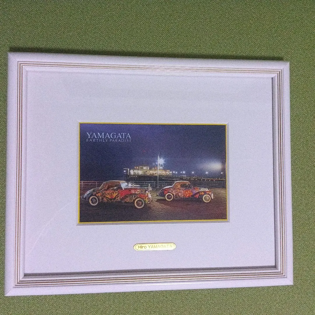 ビン・カシワ「パラダイス」リトグラフ 直筆サイン入り 額縁入り ヒロ