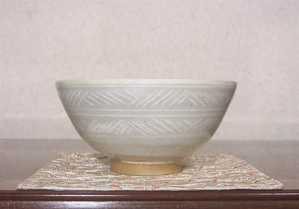 京焼・清水焼大丸北峰（二代）作金線碧盂共箱無傷保証。