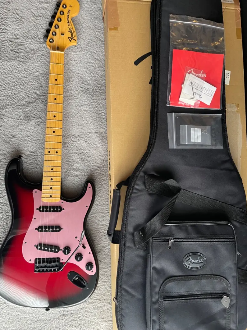 バーズアイ・虎杢ネック】Galaxy Red風