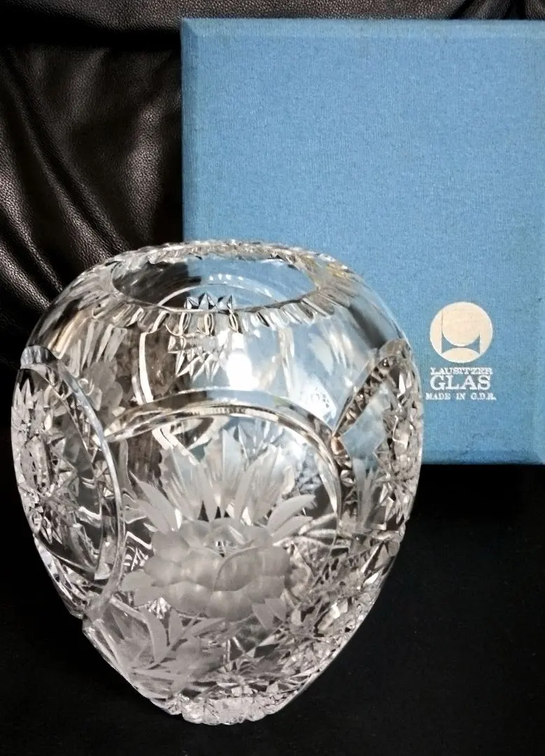 旧東ドイツ製 ドレスデンクリスタル 切子グリーン Lausitzer Glas 2025