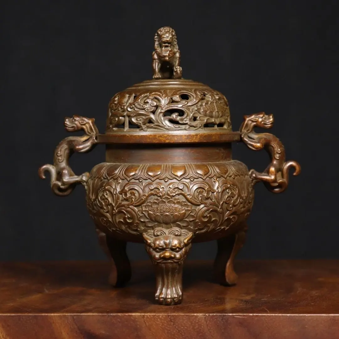 時代銅火鉢 壱対 宣徳火鉢 江戸文政 手炙り アンティーク 珍品 高肉