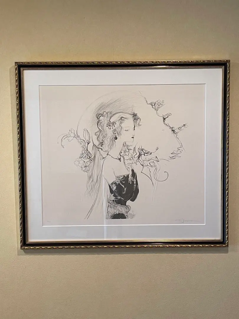 希少作品】真作 天野喜孝「赤い剣」版画 絵画 シルクスクリーン