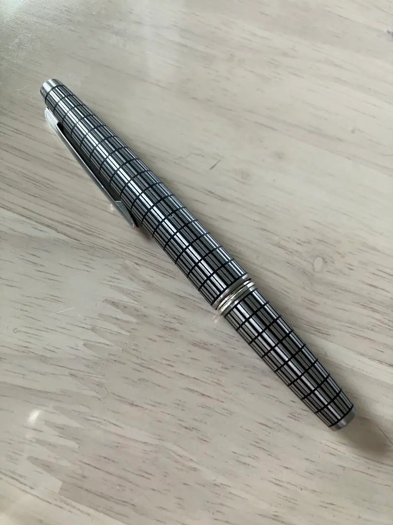パイロット 万年筆 エリート シルバー格子 H675 18K F レア U128
