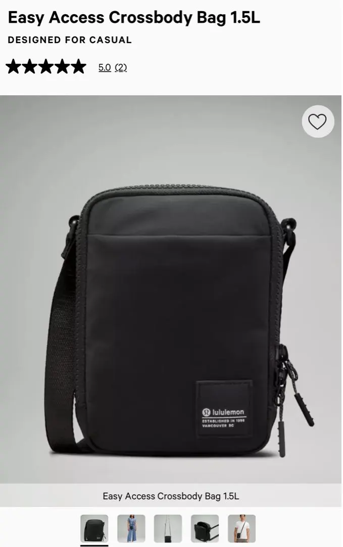 ルルレモンのコンパクトバッグでフェスを楽しもう！ lululemon黒色