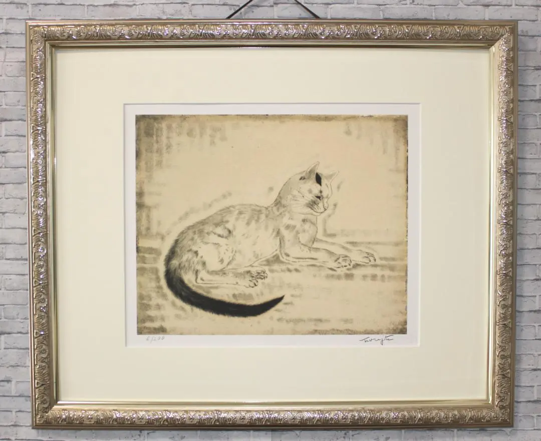 楽天市場】藤田嗣治 「 猫を抱く少女 」 シルクスクリーン 版画 : 内田