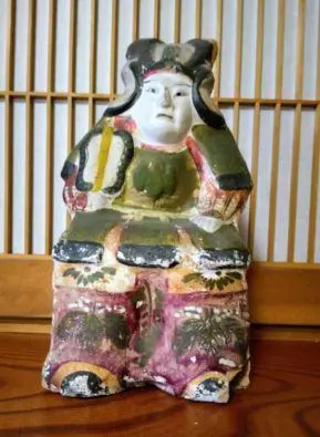 稲畑人形天神特別彩色学問の神白天神土地人形工芸品