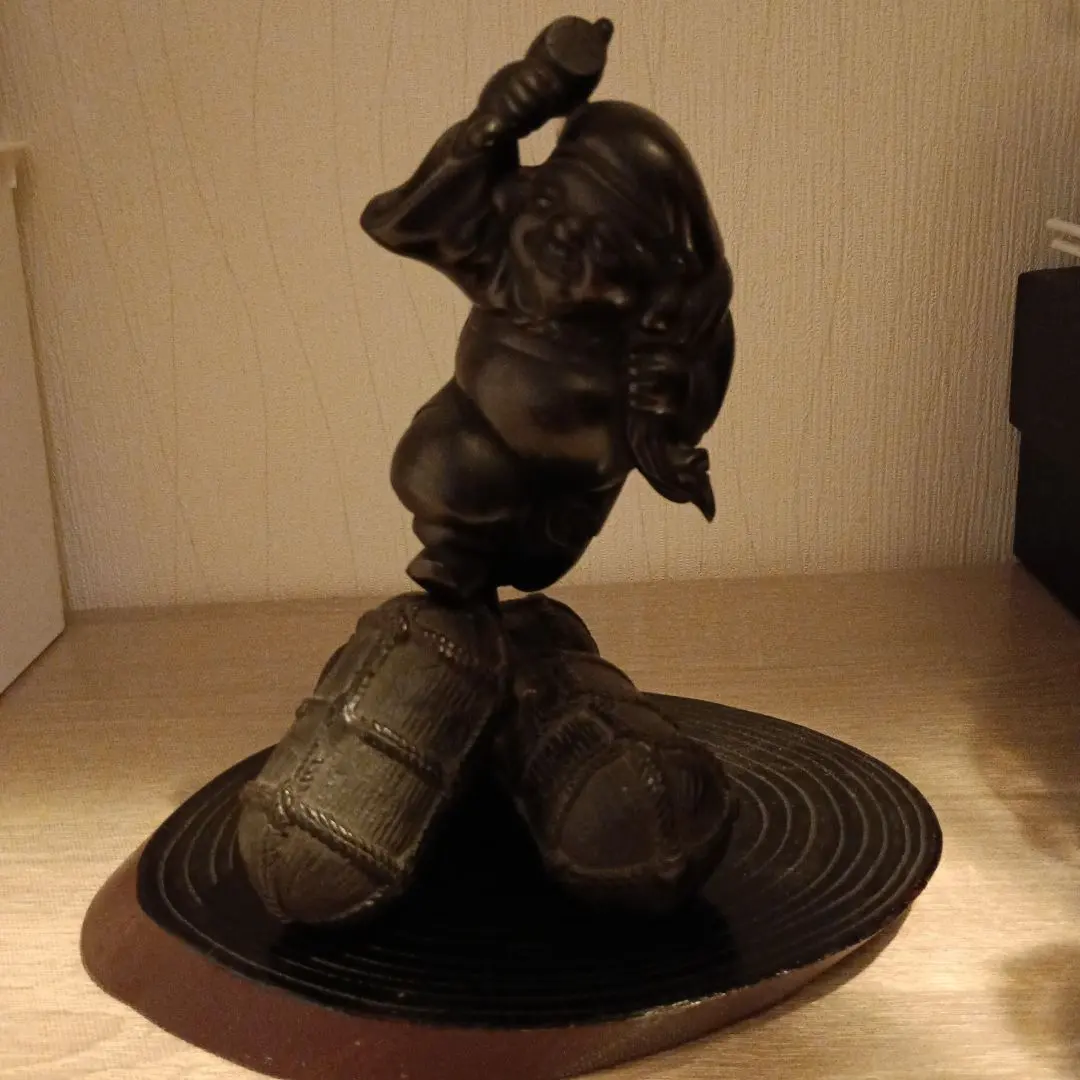 ♢江戸時代頃 唐子に布袋像？鉄製？備前焼置物 七福神 コレクション