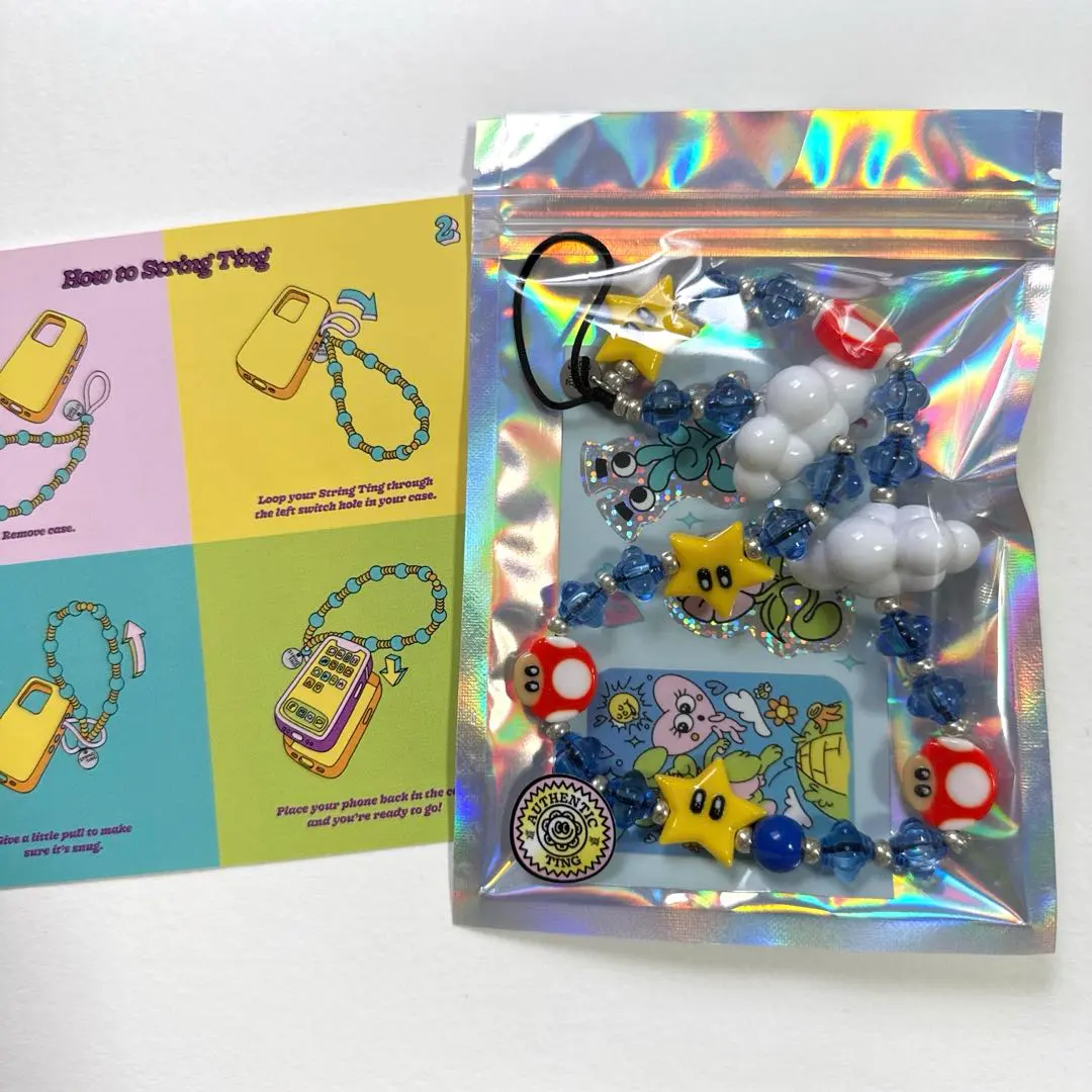 string Ting】スマホストラップ ニンテンドーマリオ スター キノコ