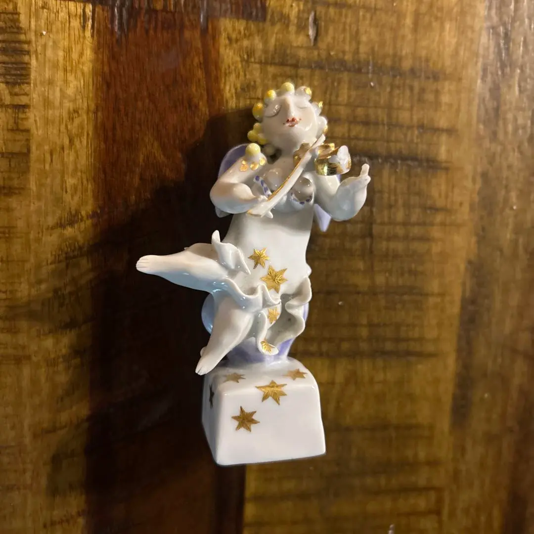 アンティークドイツ子供天使吹奏楽隊フィギュリン ペット＆ホルン