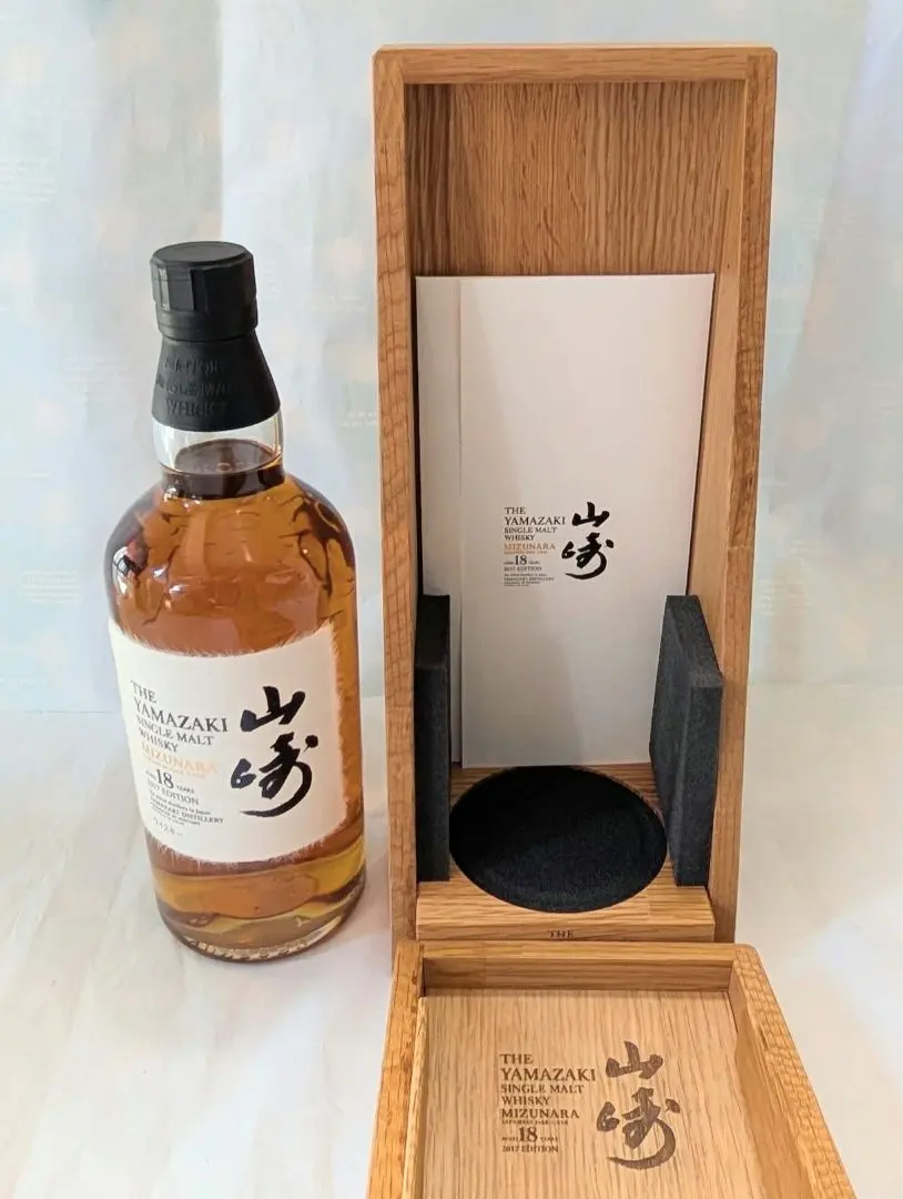☆レア☆ 山崎18年 ミズナラ 2017 空瓶 木箱 冊子 山崎 ミズナラ 2017 【